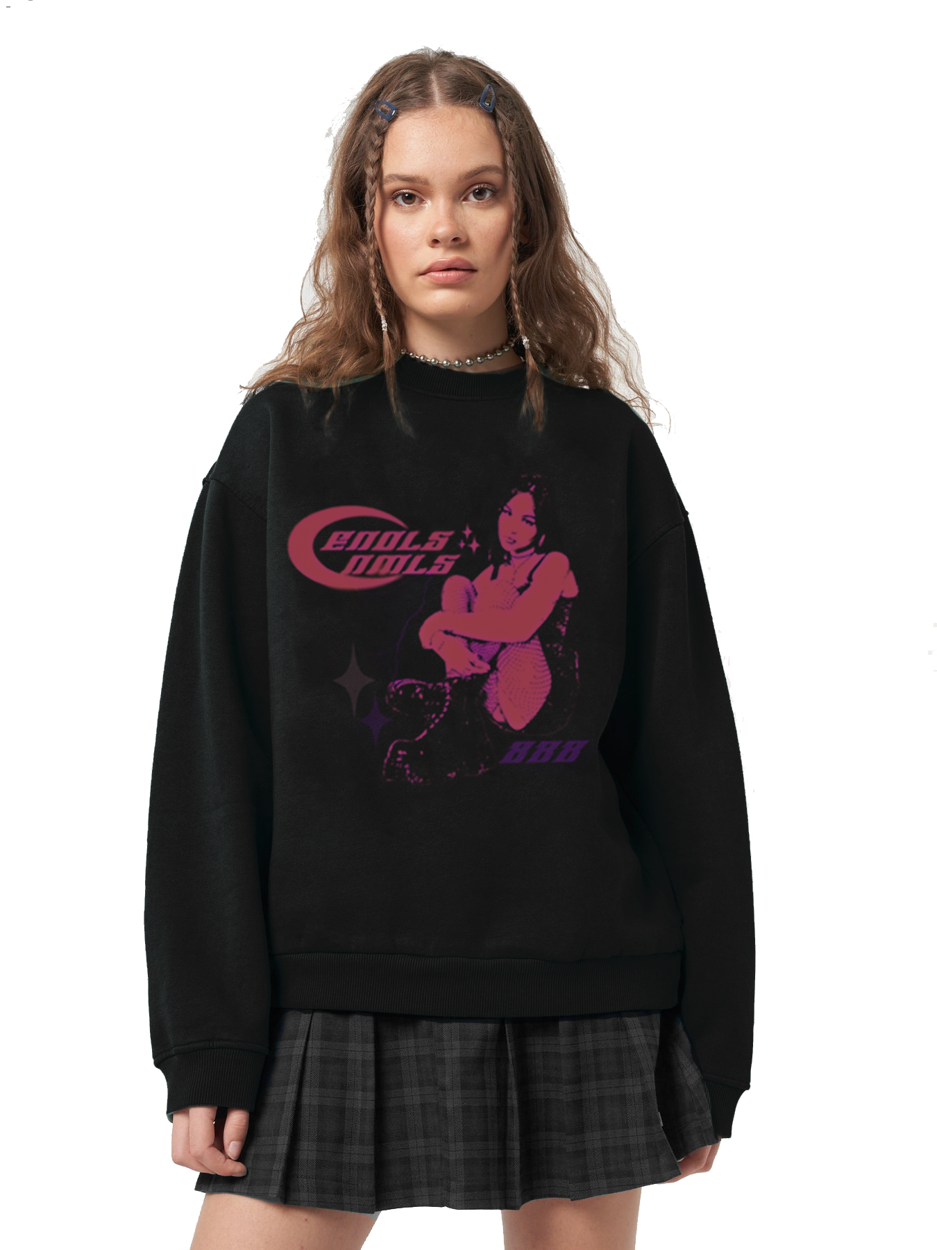 Streetwear y2k oversize sweatshirt XS